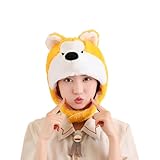Edostree 犬キャップ コスプレ 犬帽子 かぶり物 クリスマス ハロウィン 仮装 写真撮影 パーティー グッズ XQMZ-01 (秋田犬)