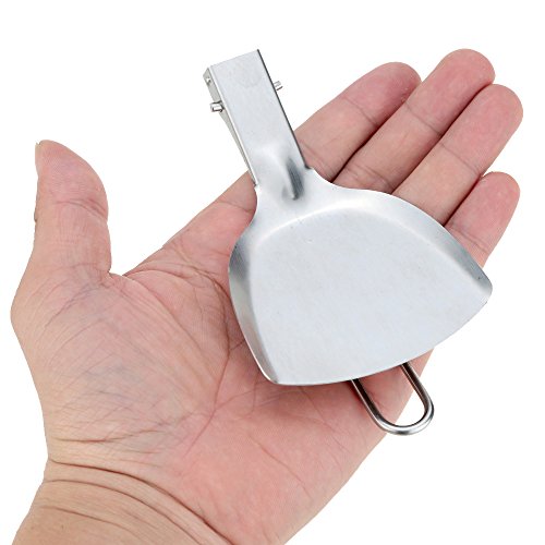 Gainty Campismo e caminhada Pás para cozinhar ao ar livre Pás dobrável de aço inoxidável para acampa