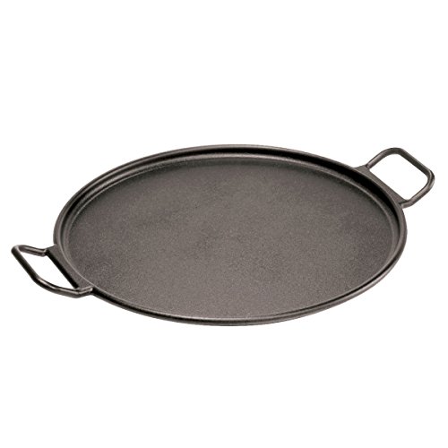 Lodge P14P3 14-Inch Pro Logic Cast-Iron Pizza Pan (Black) by Lodge - Used condition - CA$63.32