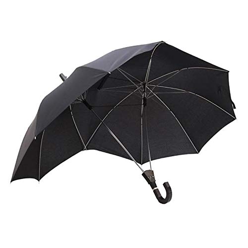 piaceto chiwanji Neuheit automatische offene zwei personen regenschirm sonnenschirm liebhaber paare regenschirm zwei kopf doppel stange regenschirm - Schwarz Cover