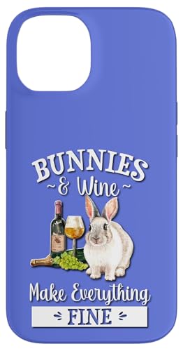 Mens Womens Girls Bunnies & Wine Fine Rabbit Lover �X�}�z�P�[�X iPhone 14 �p