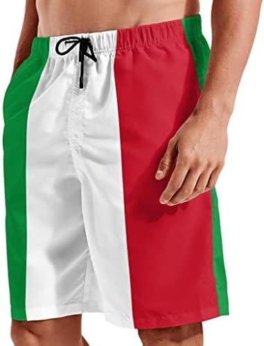 Italian Flag Print Men's Summer Swimming Short Casual Board Shorts Swimwear Swim Trunks White Large White image 2 of 8 B07CH5MS2Z
