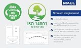MAUL Akku Tischleuchte MAULnina | Tischlampe kabellos mit langlebigem Akku | Tischlampe aufladbar bis zu 10h Beleuchtung | Lampe dimmbar für Schreibtisch, Nachttisch & Outdoor | Schwarz