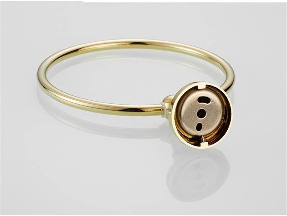 European Style Simple Design Electroplating Gold Holes Installation All Copper Material Bathroom Towel Ring Multi-Function Bedroom Kitchen Decoration
