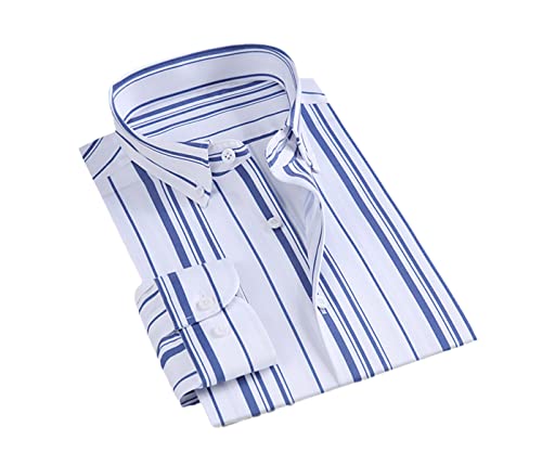Chemise décontractée rayée sans poche au design minimaliste L