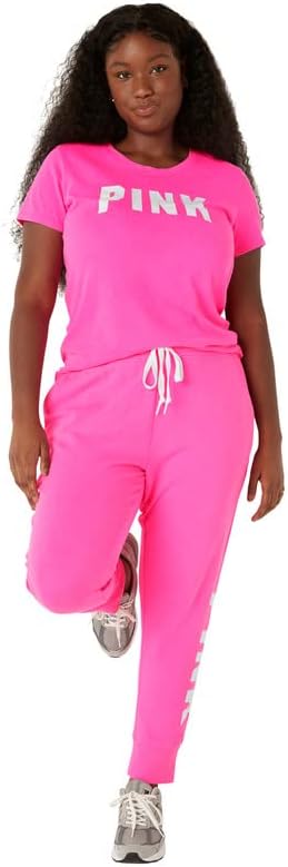 Victorias Secret Joggers de forro polar rosa