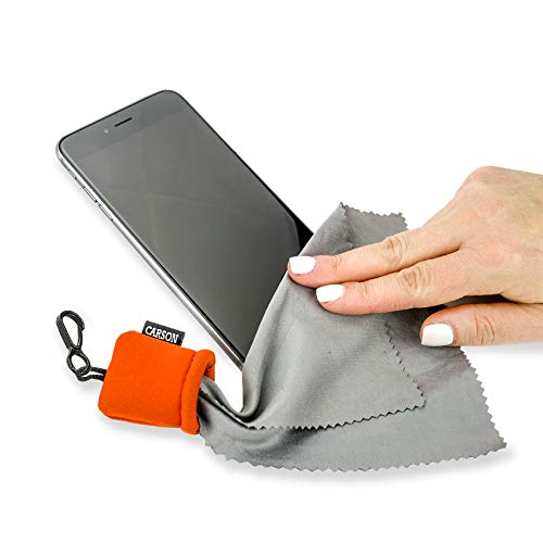 Carson Stuff-It Sistema de limpeza de pano de microfibra para óculos, smartphones, tablets, lentes ó