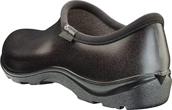 Sloggers Original Waterproof Work Shoe for Men – Outdoor Slip-On Rain and Durable Garden Footwear Made in The USA with Premium Comfort Support Insole, Leather Print Black - Size 12 12 Leather Print Black image 3 of 6 B0BK37YKRG