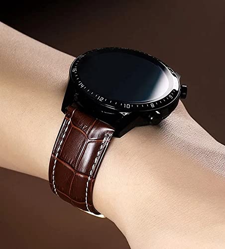 Image of Moran Genuine Leather Band Alligator and Cowhide Replacement Deployment Buckle Watch strap18mm to 24mm Crocodile Leather Strap for Men's and Women's