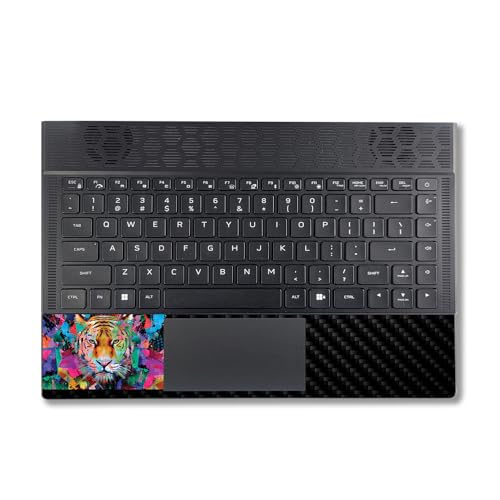 Image of MightySkins Carbon Fiber Skin Compatible with Alienware X14 R2 (2023) Full Wrap Kit - Neon Tiger | Protective, Durable Textured Carbon Fiber Finish | Easy to Apply & Change Styles | Made in The USA