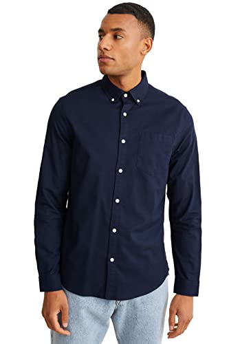 C&A Herren Hemd Langärmelig dunkelblau XL