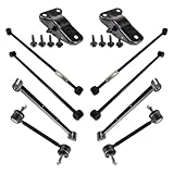 TRQ Rear Suspension Kit Lateral Link Sway Bar Stabilizer Link Trailing Arm Trailing Arm Bracket Compatible with 97-09 Buick 00-16 Chevrolet 98-02 Oldsmobile 97-08 Pontiac