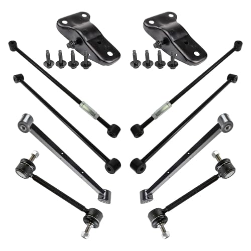 TRQ Rear Suspension Kit Lateral Link Sway Bar Stabilizer Link Trailing Arm Trailing Arm Bracket Compatible with 97-09 Buick 00-16 Chevrolet 98-02 Oldsmobile 97-08 Pontiac