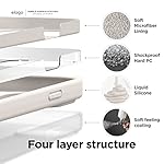 elago Compatible with iPhone 14 Pro Case, Liquid Silicone Case, Full Body Protective Cover, Shockproof, Slim Phone Case, Anti-Scratch Soft Microfiber Lining, 6.1 inch (Stone) - Image 5