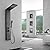 BWE Stainless Steel Shower Panel Tower System Rainfall Head Rain Massage System with Body Jets and Handheld Shower Black Shower Column Wall-Mount