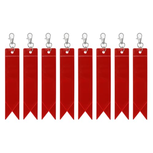 PATIKIL Safety Reflector 6"x1", 8 Pack Reflector Tag Pendant Reflective
