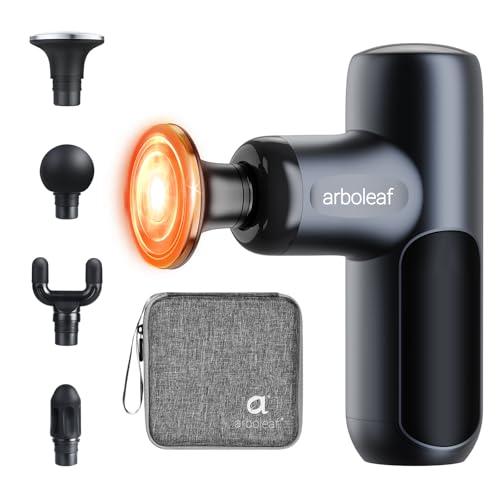 Image of arboleaf Mini Massage Gun with Heat, Percussion Muscle Massager Deep Tissue, Portable & Quiet, Travel Size for Home, Office, Gym, Gift for Men Women