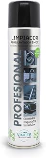 VINFER - Inox 600 ml Limpeza e brilho | Limpeza e proteção em aço inoxidável, efeito de brilho duradouro, desengorduramento e cuidado de superfícies inoxidáveis, spray profissional