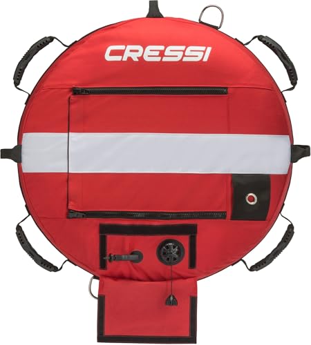 Bouée d'apnée Cressi gonflable rouge et blanche en taille unique