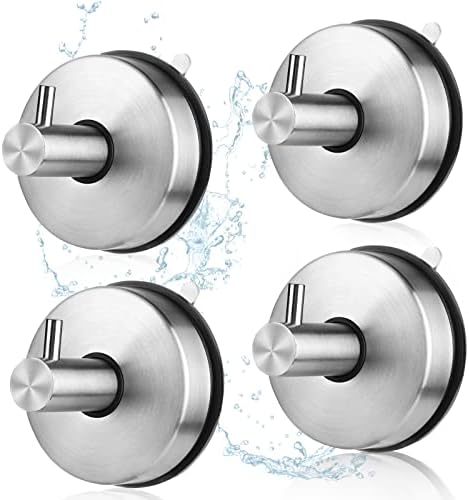 Saugnapf-Haken Edelstahl – Doppelt, Ohne Bohren, Für Bad & Küche, Silber