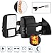 MOTOOS Towing Mirrors Replacement for 1999-2007 Ford F250 F350 F450 F550 Super Duty Pickup Truck Power Heated Manual Telescoping Smoke Turn Signal Arrow Driver Passenger Side Rear View Tow Mirrors