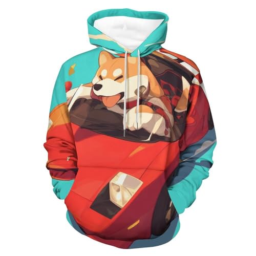 Sweat à capuche Chien Rouge pour homme et femme, fini les vêtements ternes avec ce hoodie en S