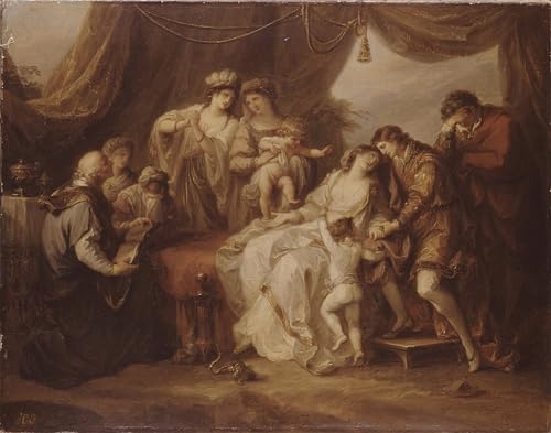 Lienzo cuadro pintura mural Leonor envenenada Angelica Kauffmann decoraciones hogar