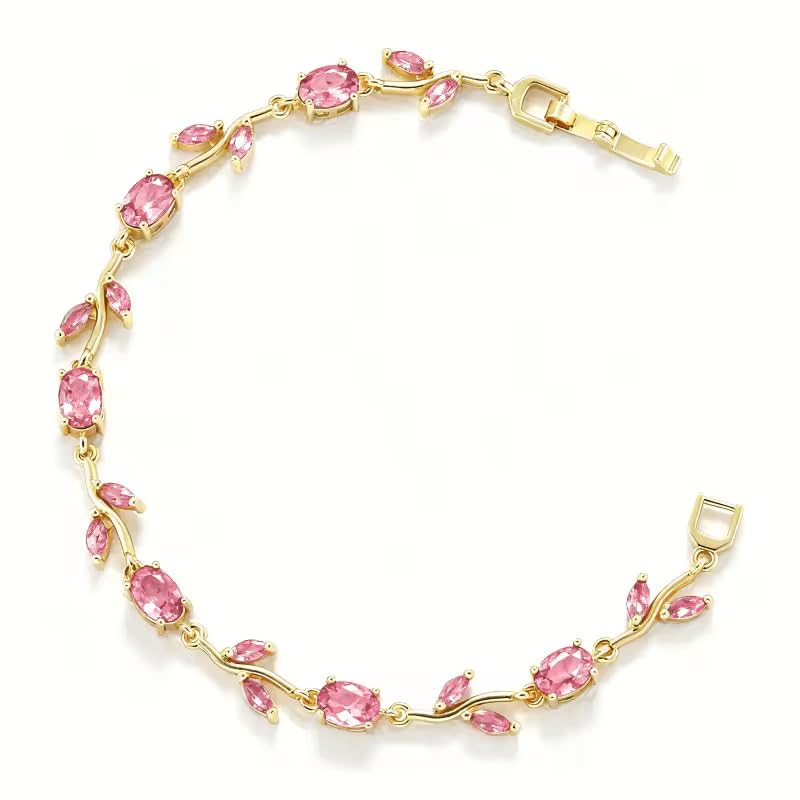 Image of Fashion Frill Tulip Bracelets For Women Stylish | Gold Plated Bracelet For Girls Stylish | Stainless Steel Jewellery For Woman Bracelet | Adjustable Hand Bracelet Set For Women | Birthday Gifts For Woman, Girls