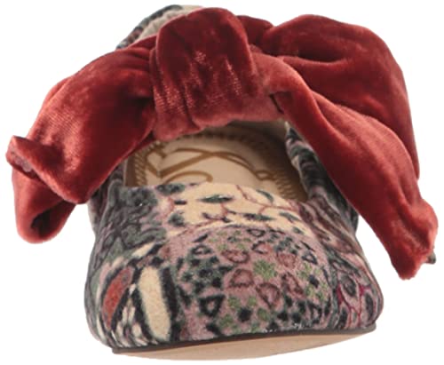 Sam Edelman Girls Felicity Kids Ballet Flat, Ivory Multi/Canyon Orange, 4 Big #TOP1