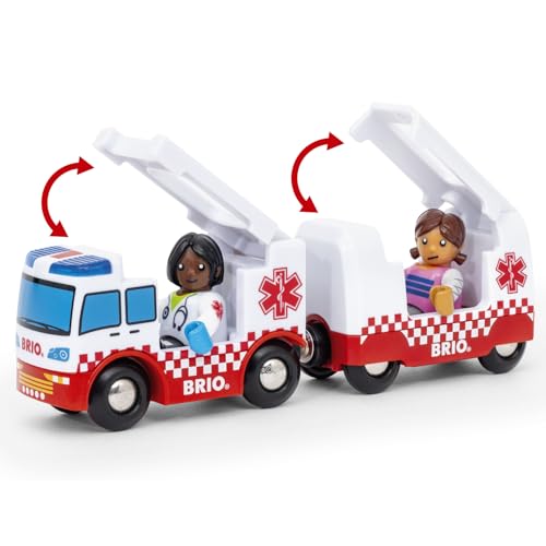 Brio World Ambulanza di Soccorso, Accessori per Set di Trenini per Bambini dai 3 Anni in Su