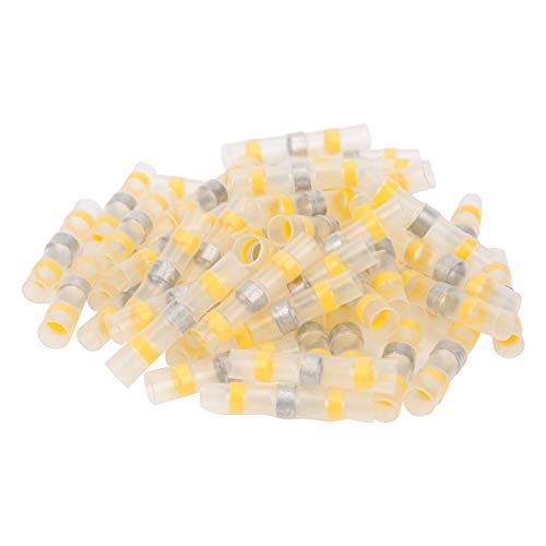 WJIN Conector termorretráctil Solder-50Pcs Conector de Soldadura termorretráctil Sellado a Tope Cable Terminal Manga Tubo a Prueba de Agua Cover