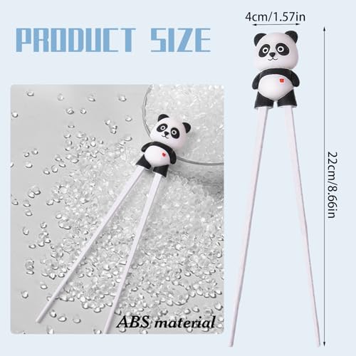 HORREX 3 Pezzi Bacchette Sushi Bambini con Assistente Bacchette Cinesi Riutilizzabili per Imparare Chopsticks con Motivo di Animali Gadget per Imparare Antiscivolo Principianti Bambini Anziani - immagine 4
