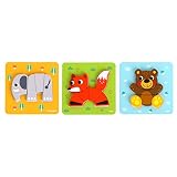 Amazon Exclusive Learning Curve My First Animals Jigsaw Puzzle Set for Kids, Multicolor