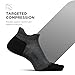 Feetures Elite Max Cushion No Show Tab Ankle Socks - Sport Sock with Targeted Compression - New Gray, XL (1 Pair)