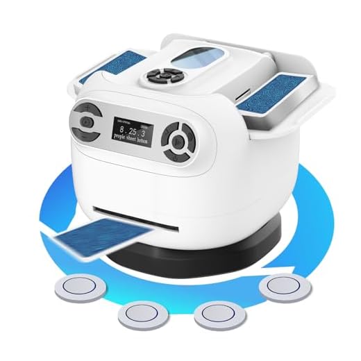 2025 Automatic Card Shuffler and Dealer Machine, 2-in-1 360°Rotating Card Dealer and Shuffler Machine, Super Quiet, Safer, Various Card Games for Home and Club-White