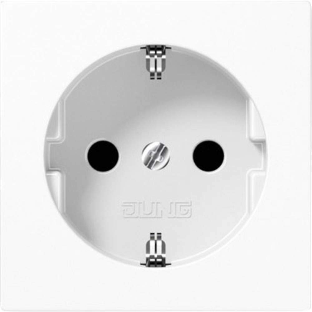 Jung SCHUKO socket 16 A 250 V, with touch protection Series Pack of 1), white, A 1520 KI WW