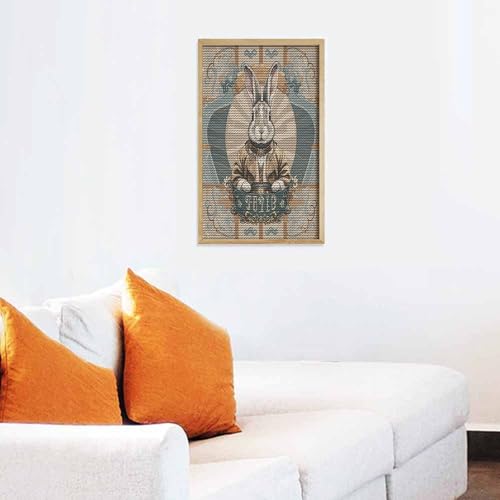 Pinturas de diamantes para principiantes adultos con kit completo de conejo 6