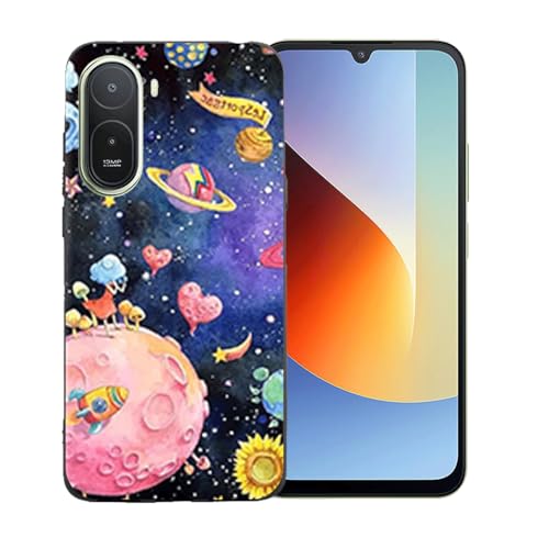 LCEHTOGYE �K�p Poco C85X�p�P�[�X�A�K�p Poco C85X (6,9")�ƌ݊����̂��钴���^�u���b�N�\�t�gTPU�V���R���Q���P�[�X�ی�J�o�[ - LLM38