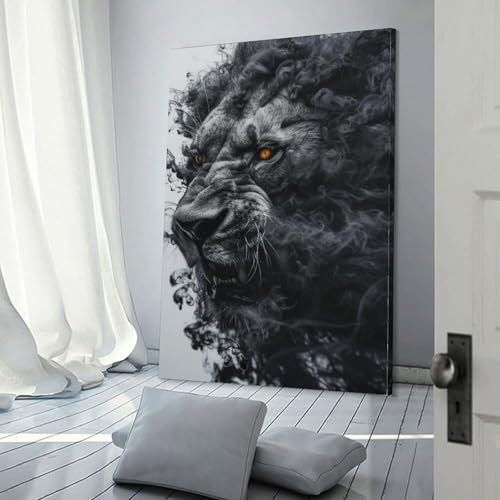 Lion art mural impression toile POLIUAWS pour sublimer la chambre de vos enfants
