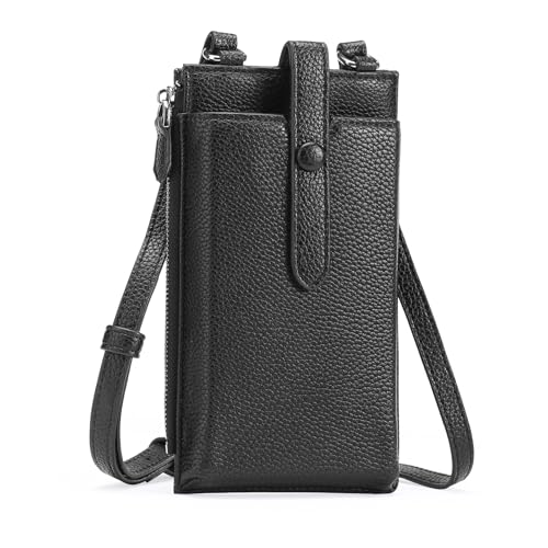 Lightweight Small Crossbody Bags for Women Vegan Leather Cell Phone Purses with Adjustable Strap and Card Slots