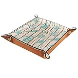 Usage:Fold the four corners of the leather valet tray to form a storage tray,Simple and can be used for a long time