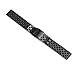 Kai Tian Stainless Steel Watch Band with Double Buckles Deployment Clasp 5 Rows Metal Watch Strap Bracelet for Men Women 20mm Black