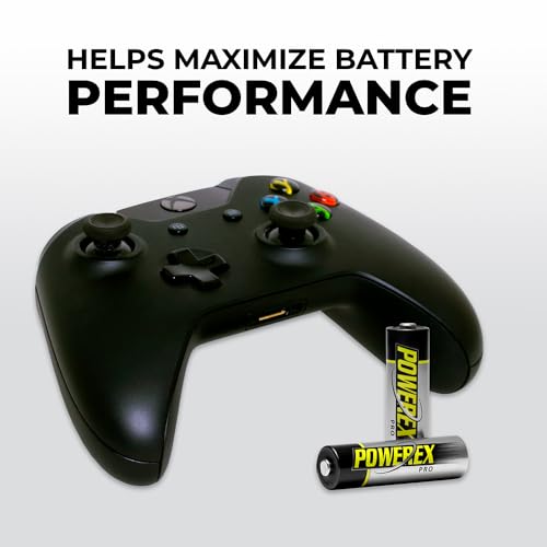 Powerex PRO High Capacity Rechargeable AA NiMH Batteries (1.2V, 2700mAh) - 8-Pack + Battery Holder