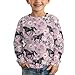 WELLFLYHOM Horse Floral Tops for Girls 13-14 Long Sleeve Shirt Novelty Graphic T-Shirt Crewneck Purple Pullover Top Athletic Sweatshirts Tees Fall Outfits Cute Blouses