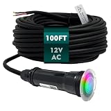 Direct Replacement for Pentair Globrite Color Led Pool Light - 1.5 Inch 100ft Cord 12VAC RGB Changing Swimming for Inground Pools/Spa