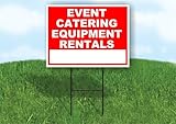 Event Catering Equipment Rentals Write On Me Red 18x24 in Double Sided Yard Road Sign w/Stand
