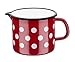 Produktbild GSW Stahlwaren GmbH Emaille Milchtopf mit Ausguss, rot, 12 x 11 cm, 1,2 Liter
