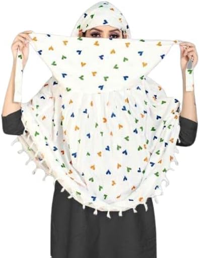 PRIVANSHPure Cotton Innovative Scarf Cum Mask With Sun Protection Cover Face Cotton Mask - Printed Pattern With Light Color For Women's And Girls Stylish
