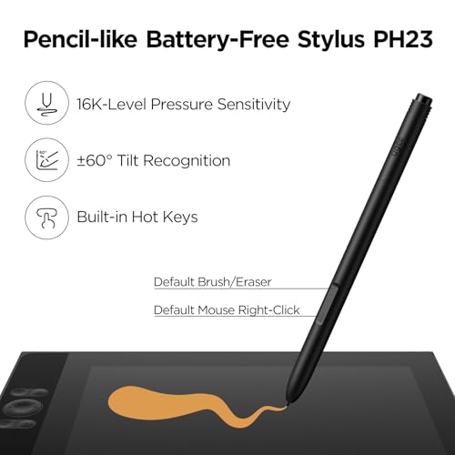 ugee UE12 11,6 Zoll Grafiktablett mit Display,Pen Display mit 124% sRGB mit 8 Shortcut-Tasten...