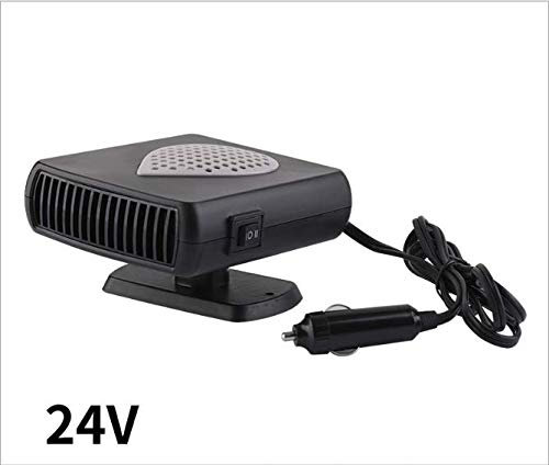 Réchauffeur De Voiture Portable 2 En 1 - 12V 180W, Avec Fonction Purification - Pour Dégivrer, Débrumer Et Ventiler - Noir/jaune